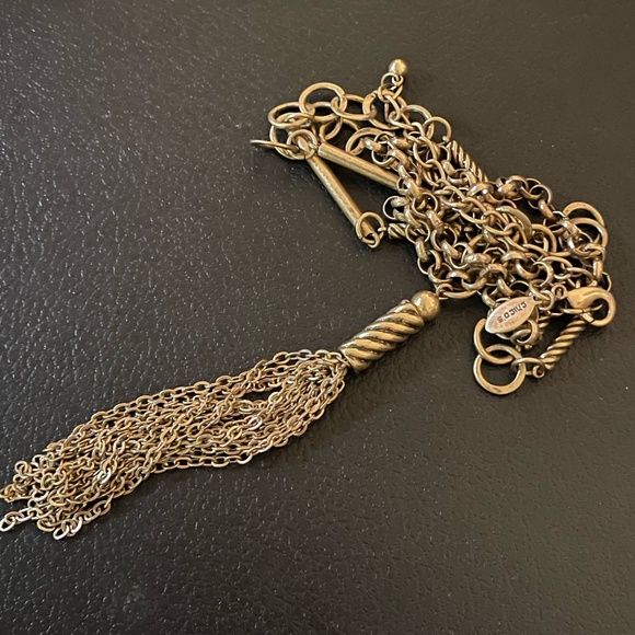 Vintage Chico's Long Bronze Coloured Necklace - Picture 1 of 2